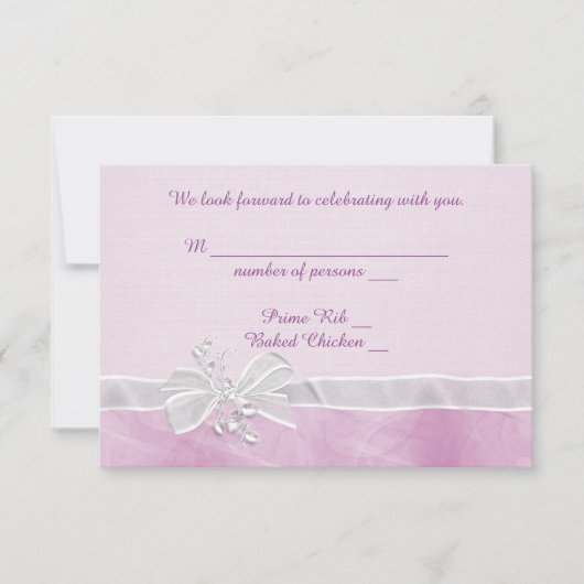 White Wedding Bow UAWG Einladung (Vorderseite)