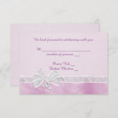 White Wedding Bow UAWG Einladung (Vorne/Hinten)