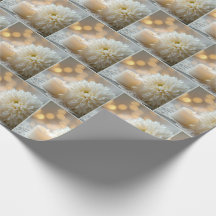 White Wedding Chrysanthemum und Candle