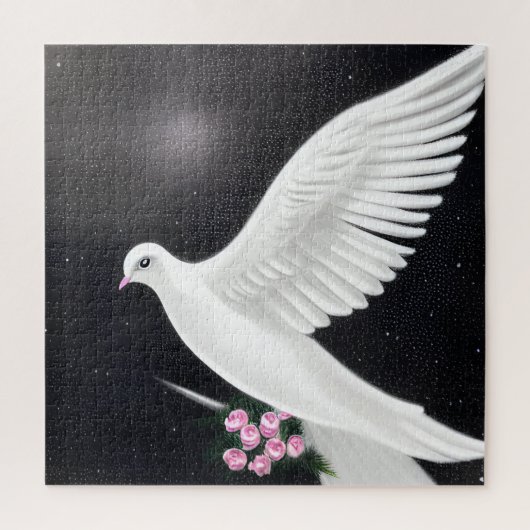 White Wedding Dove Puzzle (Vertikal)