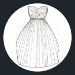 White Wedding Dress Bride Bridal Gown Stickers<br><div class="desc">Stickers verfügen über eine originelle Marker-Abbildung eines hübschen, weißen Hochzeitskleides im Stile der Prinzessin. Ideal für Hochzeitskunst oder Dekoration! Der Designer ist verfügbar, um benutzerdefinierte Designs zu erstellen und hochzuladen, um den Farben und Themen Ihrer Hochzeit zu entsprechen - klicken Sie auf "Diesen Designer Gefragt", um den Designprozess zu beginnen!...</div>