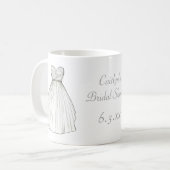 White Wedding Dress Gown Bride Brautparty Tasse (Vorderseite Links)