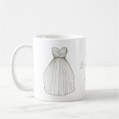 White Wedding Dress Gown Bride Brautparty Tasse (Links)