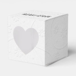 White Wedding Embossed Blume Geschenkschachtel