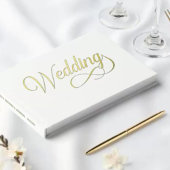 White Wedding Foil Guestbook Gästebuch