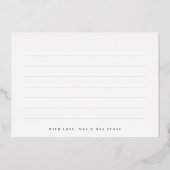 White Wedding Foto Collage Gold Script Vielen Dank Folieneinladung (Rückseite)