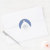 White Wedding Gown Vielen Dank Runder Aufkleber (Umschlag)