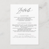 White Wedding Information Enclosure Card Begleitkarte (Vorderseite)