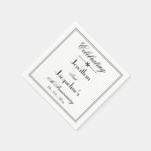 White Wedding Jubiläumszeitung mit klassischem Chi Serviette (Ecke)