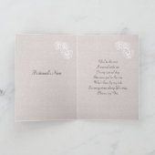 White Wedding Kleid und Kuchen Bridesmaid Anfrage Einladung (Innenseite)