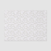 White Wedding Lace Daisy Seidenpapier (Vorderseite)