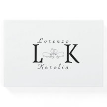 White Wedding Monogram Einfache Elegante Minimalis