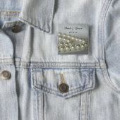 White Wedding Pearls Button (Beispiel)