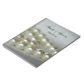White Wedding Pearls Notizblock (Linke Seite)