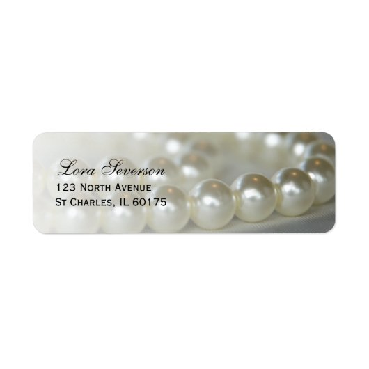 White Wedding Pearls Rücksendeadresse (Vorne)