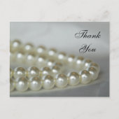White Wedding Pearls Vielen Dank Postkarte (Vorderseite)