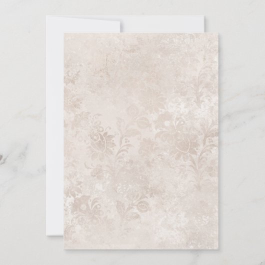 White Wedding Probe Dinner Einladung (Rückseite)