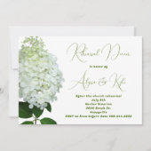 White Wedding Probe Große Blume Einladung (Vorderseite)