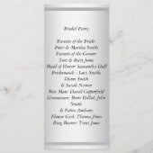 White Wedding Programm (Rückseite)