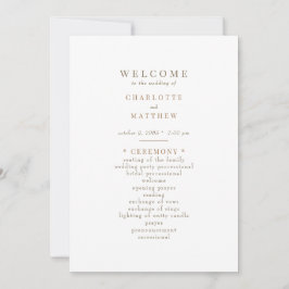 White Wedding Programm für Goldtext