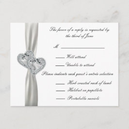 White Wedding Response Cards RSVP Karte
