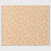 White Wedding Rose Brautparty Geschenke Nahtlos Geschenkpapier (Flach)