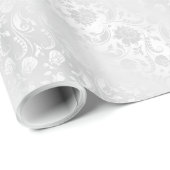 White Wedding Rose Elegance Geschenkpapier (Rolleneckpunkt)