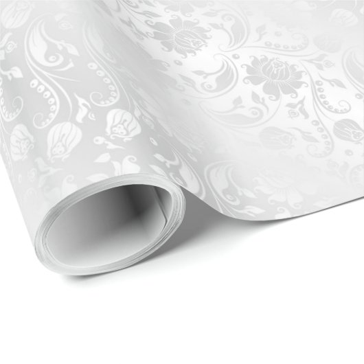 White Wedding Rose Elegance Geschenkpapier (Rolleneckpunkt)