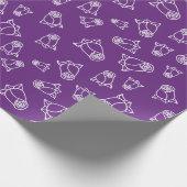 White Wedding Rose für Ehegeschenke Nahtlos Geschenkpapier (Ecke)