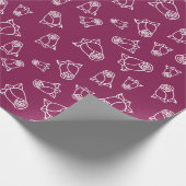 White Wedding Rose Polterabend Geschenke Nahtlos Geschenkpapier (Ecke)