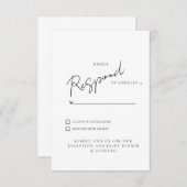 White Wedding RSVP Dinner & Dancing (Vorne/Hinten)