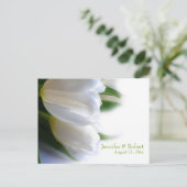 White Wedding RSVP Postcard Einladungspostkarte (Stehend Vorderseite)