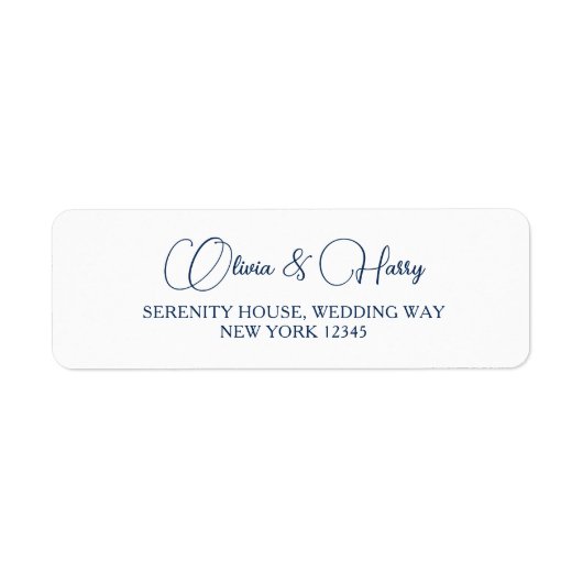 White Wedding Rücksendeadressen-Aufkleber | elegan (Vorne)