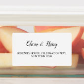 White Wedding Waterproof Rücksendeadressen-Aufkleb Etiketten (Befestigt)