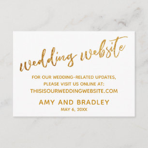 White Wedding Website für Goldwaves & Handwriting Begleitkarte