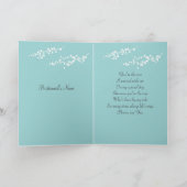 White Wedgown auf Aquamarine Bridesmaid Invite Einladung (Innenseite)