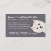 White West Highland Terrier Dog Visitenkarte (Rückseite)