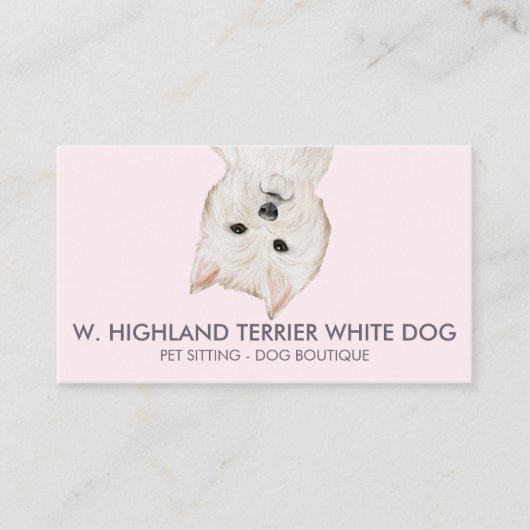 White West Highland Terrier Dog Visitenkarte (Vorderseite)