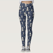 White Westie Christmas Leggings (Vorderseite)