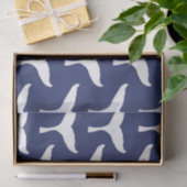 White Whale Tail Sea Animal Blue Ocean Marine Seidenpapier (Geschenk)