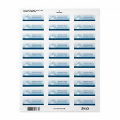 White Whales Baby Dusche Rücksendeadressen-Aufkleb (Vorne)