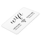White WiFi Password Signieren Schwarze WiFi-Netzwe Magnet (Linke Seite)