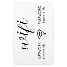 White WiFi Password Signieren Schwarze WiFi-Netzwe