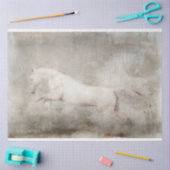 White Wild Horse Decoupage Seidenpapier (Basteln)