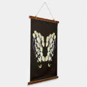 White Wild Mushrooms Nature Abstract Wandteppich Mit Holzrahmen (Gewinkelt)