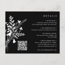 White Wildblume Bouquet Black Wedding Details