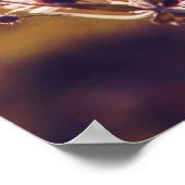 White Wildlowers in Sunlight Lila Bokeh Poster (Ecke)