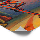 White Willow Absinthe Pierrot Jester Poster (Ecke)