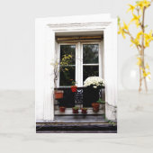 White Window Karte (Gelbe Blume)