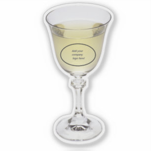 White Wine Custom Cut Decal Aufkleber mit/ YOUR LO